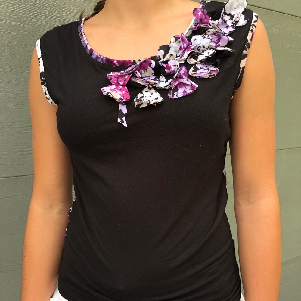 White House Black Market floral blouse